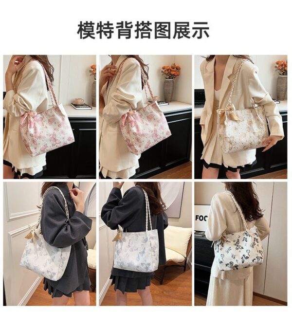 Butterfly women's bag 2024 new fashion super hot shoulder bag large capacity Tote bag - Image 4