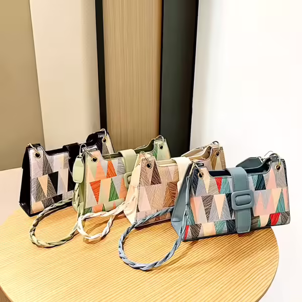 2024 New Fashion Womens Luxury Elegant Satchel Pu Leather Handbags Ladies Small Shoulder Hand Bags - Image 4