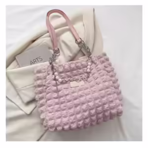 Women's Large-Capacity Korean Style Tote Bag Unique Printed Decorated PC Material Cotton Cross-Border Style Travel Shoulder Bag