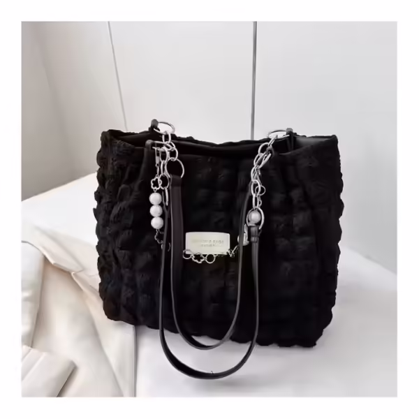 Women's Large-Capacity Korean Style Tote Bag Unique Printed Decorated PC Material Cotton Cross-Border Style Travel Shoulder Bag - Image 3