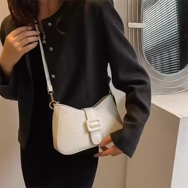 New Fashion Simple Envelope Shoulder Armpit Crossbody Leather Tote Bags For Women - Image 5